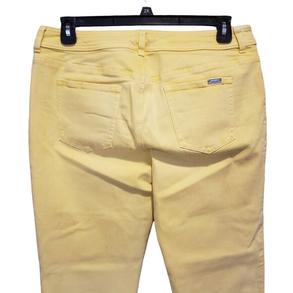 Chico’s Women’s So Slimming Girlfriend Slim Leg Ankle Jeans 1 Yellow - Picture 4 of 9